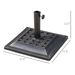 20 Lbs Patio Market Umbrella Base Stand Resin Parasol Holder Square With Beautiful Decorative Pattern & Easy Setup, For Φ1.5", Φ1.89" Pole, For Beach, Lawn, Deck, Backyard, Garden, Bronze_maomaolike.com