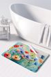 Anemones In Watercolor Memory Foam Kitchen Mat Machine Washable Anti-Fatigue Mat Cushion Comfort Bath Mat Or Kitchen Rug_maomaolike.com