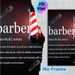 Barber Definition Painting Poster, Sleek Dark-themed Graphic Poster, Witty Descriptive Design Suitable For Barbershops And Grooming Studios_maomaolike.com