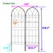 2 Pack Metal Garden Trellis 78.7" X 19.7" Rustproof Trellis For Climbing Plants Outdoor Flower Support Black_maomaolike.com