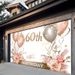 Rose Golden 60th Birthday Party Banner - 2D Flat Polyester Backdrop With Balloons, Roses, Confetti, Wall Hanging Photo Props, Party Decor_maomaolike.com