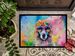 Poodle Hippie Dawg Doormat Front Door Mat Indoor Outdoor Rugs For Entryway, Non Slip Washable Low Pile, 24H X 36W_maomaolike.com