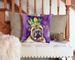 Shar Pei King Of Mardi Gras Throw Pillow Machine Washable, Indoor Outdoor Decorative Pillow For Couch, Bed Or Patio, 14Hx14W_maomaolike.com