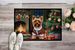 Yorkshire Terrier Cozy Christmas Doormat Front Door Mat Indoor Outdoor Rugs For Entryway, Non Slip Washable Low Pile, 24H X 36W_maomaolike.com