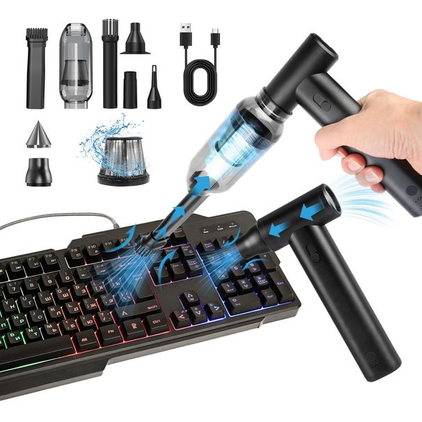1Set Compressed Air Duster Brushless Motor 250000RPM Stepless Variable Speed 1WmAh Battery Cordless Dust Blower Vacuum Cleaner Portable Jet Dry Blower For PC Keyboard Car Home_maomaolike.com