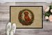 Red Redbone Coonhound Christmas Flowers Doormat Front Door Mat Indoor Outdoor Rugs For Entryway, Non Slip Washable Low Pile, 24H X 36W_maomaolike.com