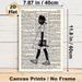 Vintage Schoolgirl Silhouette Painting Poster, Retro Newspaper-style Black & White Artistic Poster, Unique Literary-inspired Decor For Home, Study_maomaolike.com