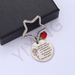 Stainless Steel Five-pointed Star Keychain Aple Pendant Engraving Decision Coin Inspirational Teacher's Day Thanksgiving Gift_maomaolike.com