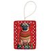 Fawn Pug Holiday Christmas Porcelain Ornament Christmas Tree Hanging Decorations For Home Christmas Holiday, Rectangle, Gift, Multicolor_maomaolike.com