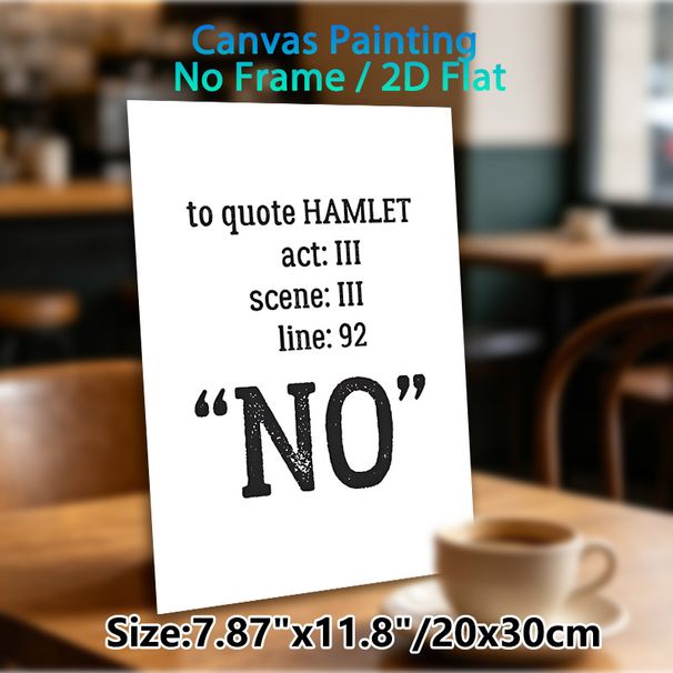 Hamlet Quote Painting Poster, Vintage Distressed Typography Poster, Witty Literary-themed Decor Ideal For Living Room, Home Office_maomaolike.com