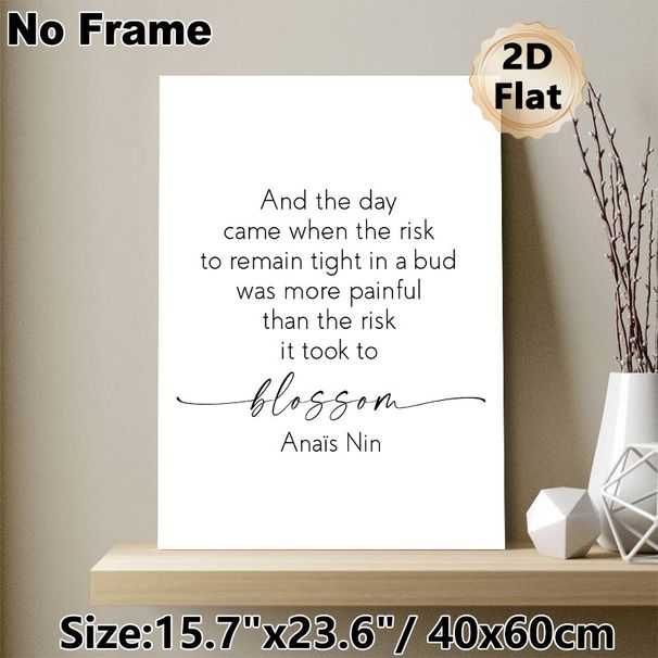 Inspirational Quote Painting Poster, Minimalist Black & White Typographic Poster, Thought-provoking Growth-focused Motivational Message, Ideal For_maomaolike.com