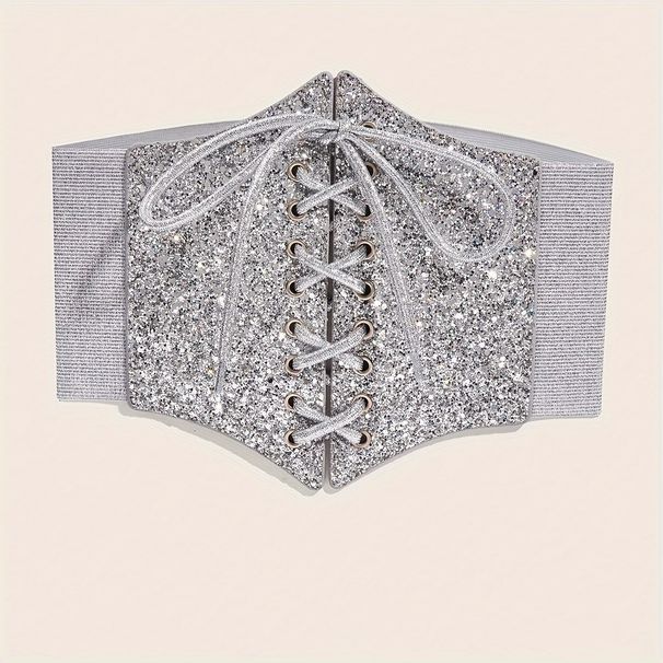 Unisex Sequins wide waist strap trim with skirt design feel tight waist_maomaolike.com