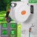 Retractable Garden Hose Reel Wall Mounted Automatic Water Hose Reel With Any Length Lock 8 Pattern Spraying Modes 180° Swivel Bracket_maomaolike.com