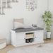 Shoe Storage Bench With Cushioned Seat, Entryway Bench Seat With 2 Cabinets And Adjustable Shelf For Hallway, White_maomaolike.com