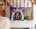 Gordon Setter King Of Mardi Gras Throw Pillow Machine Washable, Indoor Outdoor Decorative Pillow For Couch, Bed Or Patio, 14Hx14W_maomaolike.com