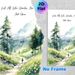 Wanderlust Mountain Trail Painting Poster, Soft Watercolor Scenic Path With Wildflowers And Hiker Poster, Inspirational "Not All Who Wander Are Lost_maomaolike.com