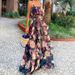 Women's Printed Two-piece Suspender Top + Cake Skirt Long Skirt Suit Women_maomaolike.com