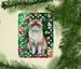 Exotic Shorthair Cat By The Christmas Tree Porcelain Ornament Christmas Tree Hanging Decorations For Home Christmas Holiday, Rectangle, Gift, Multicolor_maomaolike.com