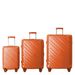 3-Piece Luggage Sets (20", 24", 28"), Suitcase With Wheels, Hardside Suitcase With Four Spinner Wheels And Scratch-Resistant Surface, Orange_maomaolike.com
