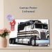 Heavy-duty Truck Painting Poster, Sleek Stylized Black-White-Gold Detailed Truck Art Poster, Eye-catching Vehicle Wall Decor Suitable For Garage, Man_maomaolike.com