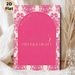 Mehndi Night Themed Painting Poster, Elegant Pink Damask Bordered Poster, Warm Welcome Decor Perfect For Traditional Mehndi Night Gatherings_maomaolike.com