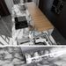 Pattern Waterproof And Oilproof Sticker Self-Adhesive Kitchen Black Medium Flower Marble_maomaolike.com