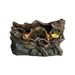 Outdoor Garden Water Fountain - Modern Tree Trunk Waterfalls Fountains With LED Lights & Pump For Patio Yard Porch Pool Decor_maomaolike.com