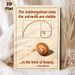 Golden Ratio Snail Painting Poster, Warm-toned Realistic Snail & Fibonacci Spiral Poster, Inspirational Mathematical-themed Decor Suitable For Home_maomaolike.com