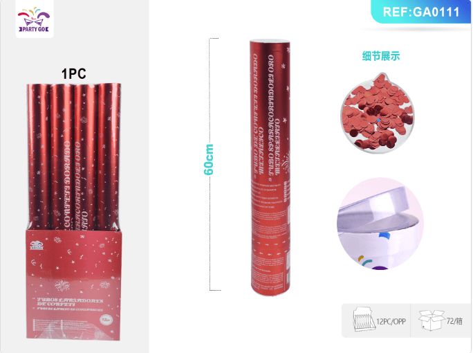 60CM Matte Metal Red Frosted Gold Foil Fireworks: 1PC, Fashionable, Luxurious, And Joyful_maomaolike.com