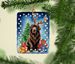 Chocolate Christmas Reindeer Porcelain Ornament Christmas Tree Hanging Decorations For Home Christmas Holiday, Rectangle, Gift, Multicolor_maomaolike.com