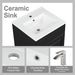 20 Bathroom Vanity With Sink, Vanity Cabinet With Door Shelf And Adjustable Shelf, Black_maomaolike.com