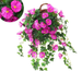 Cross-Border Exclusive Morning Glory Artificial Fake Vine Decorative Wall Basket Plastic Hanging Flower_maomaolike.com