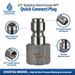 Stainless Steel Pressure Washer Quick Connect Plugs Set Of 2 | Female_maomaolike.com