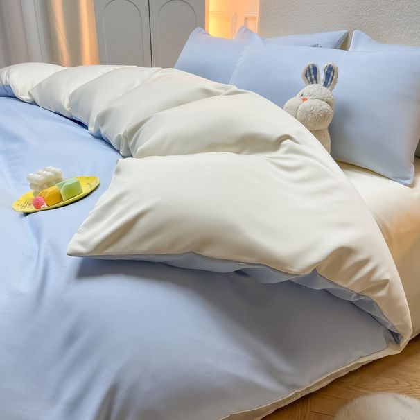 Rococo Series Four-Piece Set Washed Ice Silk Duvet Cover Pure Cotton Sheet Bed Skirt Bedding Wholesale_maomaolike.com