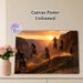 Motocross Themed Painting Poster, Dynamic Sunset Canyon Off-road Race Poster, Captures Thrilling Motocross Riding Action, Ideal For Living Room_maomaolike.com