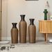 3-piece Set Of Beige+black Decorative Floor Vases, Classic And Neat Floor Vases With High Independent Flower Racks, Artificial Vine Vases, PVC Floor Vases, Home Decoration Flower Racks_maomaolike.com