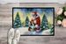 Sheltie And Santa Claus Doormat Front Door Mat Indoor Outdoor Rugs For Entryway, Non Slip Washable Low Pile, 24H X 36W_maomaolike.com