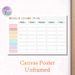 Weekly Lesson Plan Painting Poster, Pastel-toned Structured Grid Poster, Practical Organizer For Weekly Teaching Schedules, Ideal For Classroom And_maomaolike.com