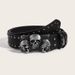 Desinger Belts For Women High Quality Luxury Brand Punk Goth Rivet Black Jeans Unisex Men Belt Paw Skull Buckle_maomaolike.com