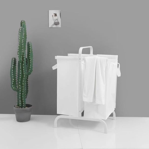 2-Tier Laundry Hamper 110L Large Oxford Clothes Basket Sorter With, Lid And Sorting Cards For Clothes & Toys Storage,White_maomaolike.com