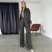 Women's Clothing suits for women long-sleeved lapel shirts leopard print trousers women's fashion casual two-piece suits_maomaolike.com
