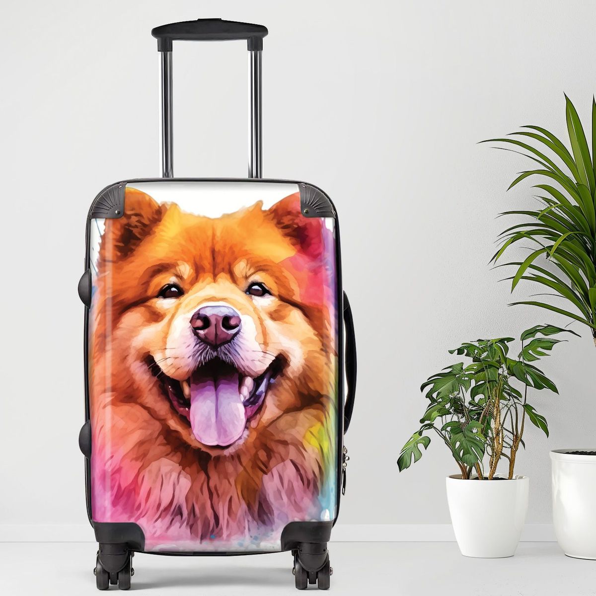 Chow Chow Luggage, 20/24/28 Inch Luggage, Carry-On, Custom Luggage, Luggage Set, Suitcase, Travel, Vacation, Cabin Suitcase, Custom Suitcase, Personalized Luggage_maomaolike.com