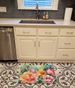 Indiana Peonies In Watercolor Memory Foam Kitchen Mat Machine Washable Anti-Fatigue Mat Cushion Comfort Bath Mat Or Kitchen Rug_maomaolike.com
