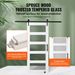 VEVOR Barn Door And Hardware Kit, 36" X 84" Wood And Glass Sliding Barn Door, Smoothly And Quietly, Barn Door Kit With 8-in-1 Floor Guide And Door Handle, Spruce Wood Slab And Frosted Glass_maomaolike.com