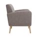 Mid-Century Modern Fabric Accent Armchair Single Sofa With Rubber Wood Legs For Living Room_maomaolike.com