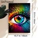 Rainbow Eye Painting Poster, Vibrant Abstract Splash Art Poster, Eye-catching Colorful Eye Design With Paint Splatters, Ideal Artistic Decor For_maomaolike.com