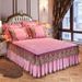 Korean Version Quilted Skirt Solid Color European Style Lace Thickened Bed Cover Crystal Velvet Mattress Non-Slip Bedspread_maomaolike.com