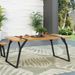 CREASION Modern Dining Table Made Of Acacia Wood Featuring Slat Design Perfect For Family Gatherings_maomaolike.com
