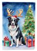 Border Collie Christmas Reindeer Garden Flag Mailbox Flag Decorative Yard Flag Banner Outside Patio Artwork Yard Flower Beds, Garden Size, Multicolor_maomaolike.com