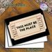 Vintage Ticket Themed Painting Poster, Retro Nostalgic Ticket-style Poster, Bold "THIS MUST BE THE PLACE" Text Design, Nostalgic Decor For Living_maomaolike.com